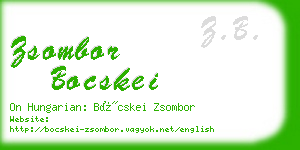 zsombor bocskei business card